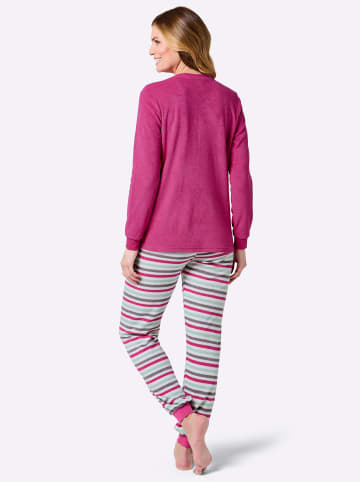 WITT WEIDEN Schlafanzug in fuchsia-weiß-geringelt