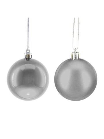 relaxdays 100-tlg. Weihnachtskugeln Set in Silber