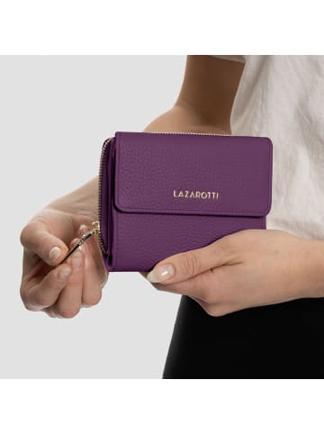 Lazarotti Bologna Leather Zip-Around Geldbörse Leder 12 cm in purple