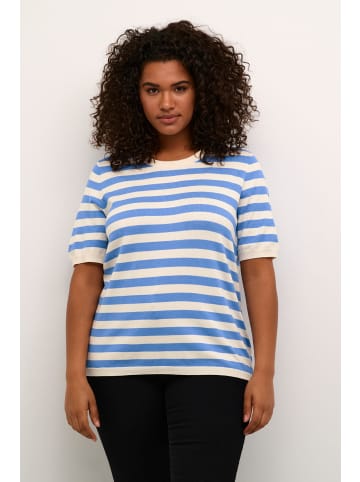 KAFFE curve Strickpullover KCmalia in Ultramarine/Turtle. Stripe