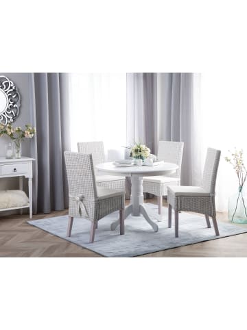 Beliani Esszimmertisch AKRON in Weiß - (W) 100 x (H) 76 x (L) 100 cm