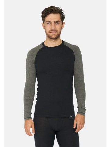 DANISH ENDURANCE Thermounterhemd Merino in black/dark grey