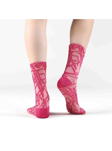 MUNADUNA 2er-Pack 3D-Relief Abstrakte Mode-Socken in Grün