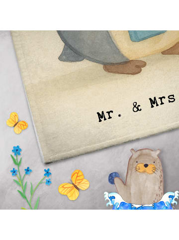 Mr. & Mrs. Panda Handtuch Zahnarzt Leidenschaft Design mit Spruch in Weiß