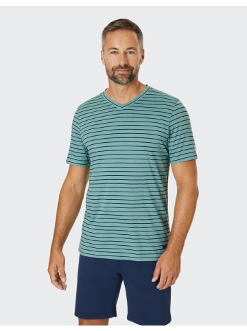 Joy Sportswear T-Shirt JANOSCH in lake green stripes