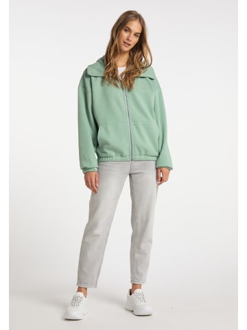 myMo Damen Sweatjacke in Dunkelmint