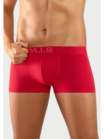 H.I.S Boxershorts in grau-meliert, schwarz, navy, rot, blau