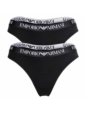 Emporio Armani String 2er Pack in Schwarz