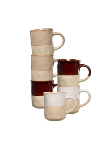 Ritzenhoff & Breker 6er Set Henkelbecher Sabbia 325 ml braun in braun