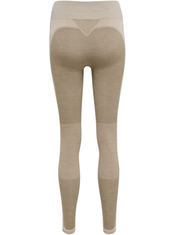 Hummel Hummel Tights Hmlclea Yoga Damen Dehnbarem Atmungsaktiv Schnelltrocknend Nahtlosen in CHATEAU GRAY/DRIFTWOOD MELANGE