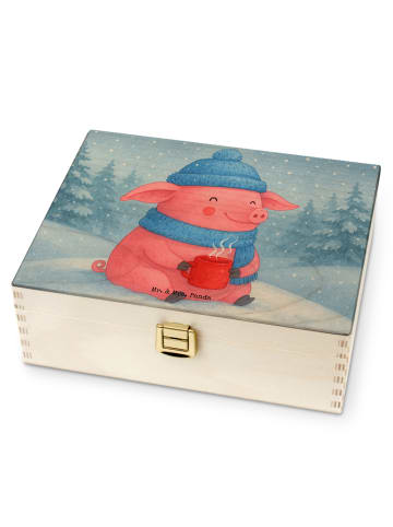 Mr. & Mrs. Panda Teedose Schwein Glühwein Design ohne Spruch in Weiß