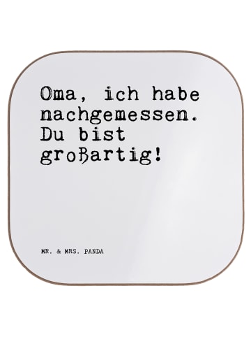 Mr. & Mrs. Panda Tischuntersetzer Oma, ich habe nachgemessen....... in Weiß