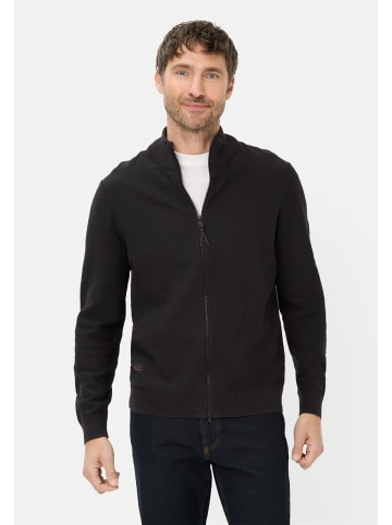 Camel Active Strickjacke aus reiner Baumwolle in Asphalt