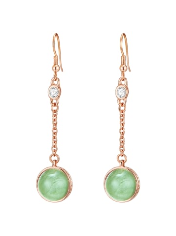 Lulu & Jane Ohrhänger aus Metall-Legierung verziert mit Kristallen von Swarovski® in roségold