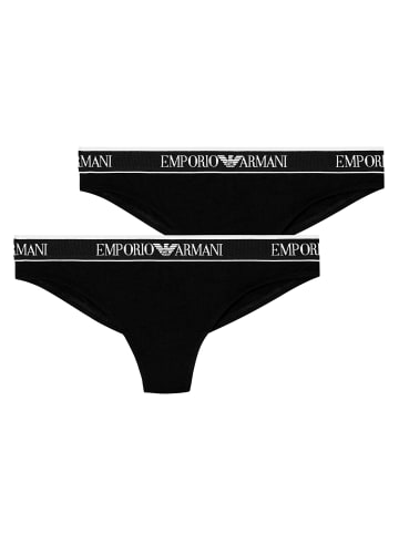 Emporio Armani 2er Pack Brazilian Slip in Schwarz