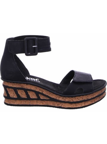 rieker Keilsandalette in schwarz
