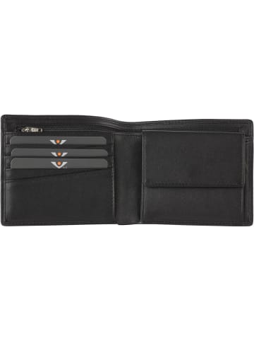 VLD VOi Leather Design Soft Nick Geldbörse Leder 11.5 cm in schwarz