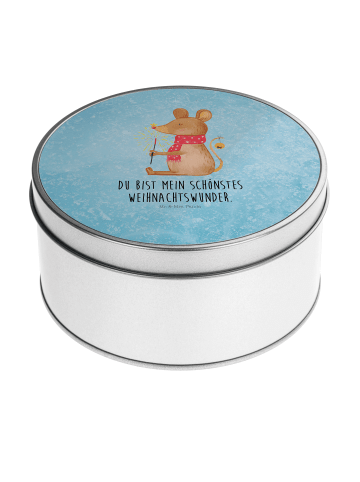 Mr. & Mrs. Panda Kaffeedose Maus Weihnachten mit Spruch in Eisblau