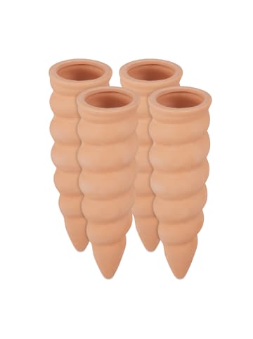 relaxdays 4x Tonkegel in Terrakotta - (H)16,5 cm