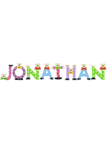 Playshoes Deko-Buchstaben "JONATHAN" in bunt