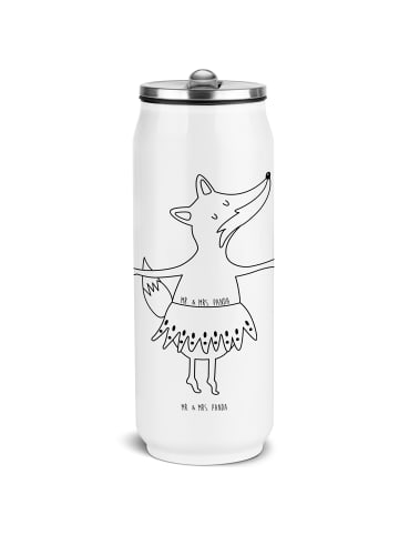 Mr. & Mrs. Panda Sportflasche Fuchs Ballerina ohne Spruch in Weiß