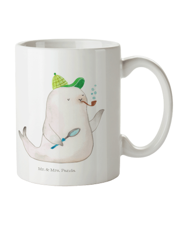Mr. & Mrs. Panda Kindertasse Robbe Sherlock ohne Spruch in Weiß