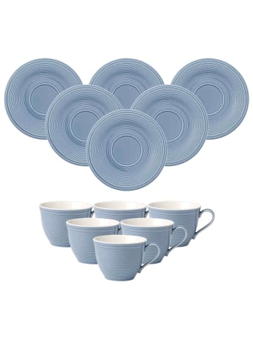 like. by Villeroy & Boch 6er Set Kaffeetassen mit Untertassen Color Loop 250 ml in Horizon