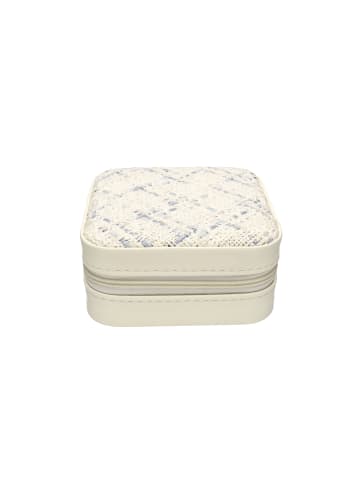 faina Women Jewelry Box in Offwhite Light Blue