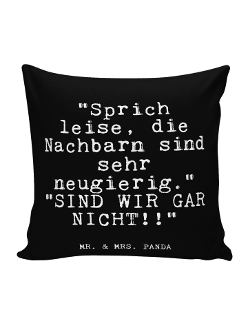 Mr. & Mrs. Panda Kopfkissen "Sprich leise, die Nachbarn... mit S... in Schwarz