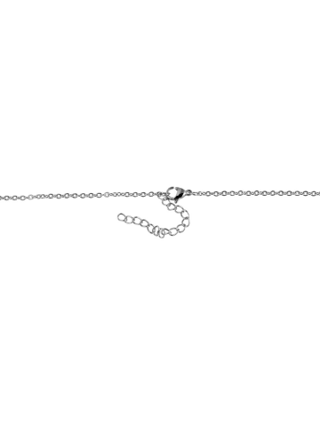 Adeliás Damen Halskette – Ankerkette aus Edelstahl mit Zirkonia 45 cm in silber