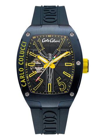 Carlo Colucci Dreizeiger Automatik Donadio in Blau