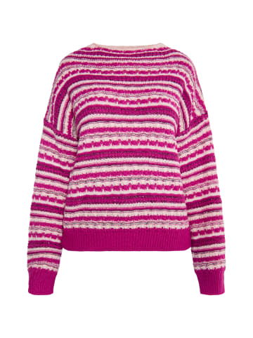 IZIA Damen Pullover in Beerenpink Mehrfarbig