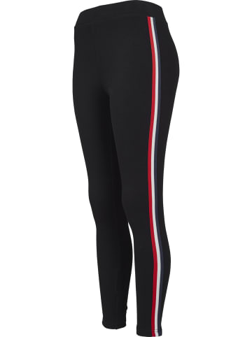 Urban Classics Leggings in black/firered/white/navy