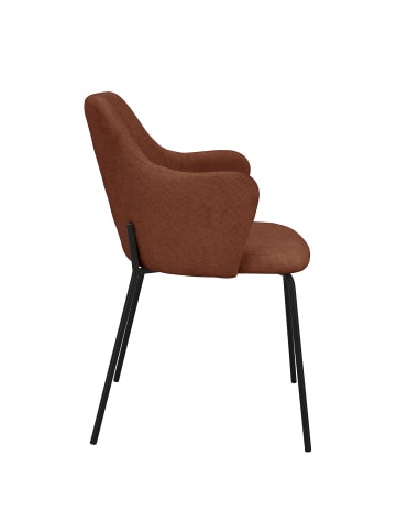 home24 Armlehnenstuhl BECOLLA 2er-Set in Rostbraun