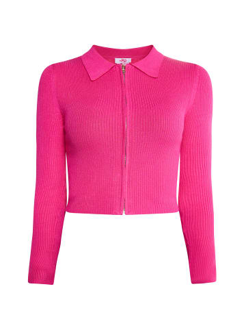 myMo Cropped Strickjacke in Pink