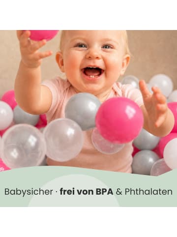 LittleTom 200 Bällebadbälle Emma 5,5 cm im 4-Farben-Mix