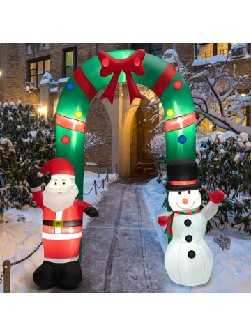 COSTWAY aufblasbarer Weihnachtsbogen 245cm in Grün