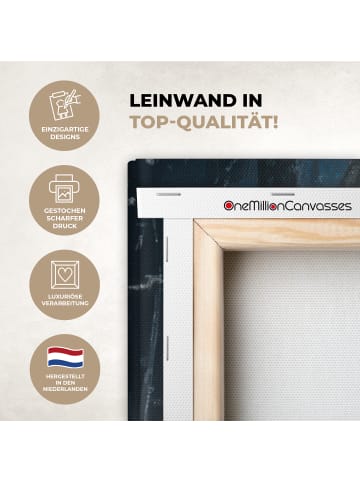 OnlyWow Leinwand Bilder Hellblau