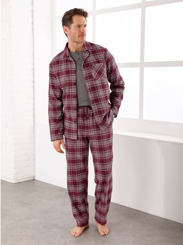 WITT WEIDEN Schlafanzug-Shirts in burgund + anthrazit