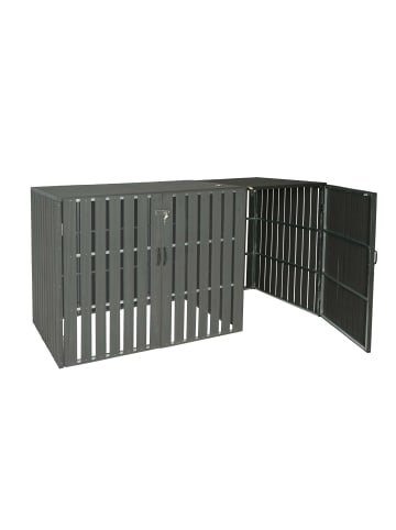 MCW 1er-/2er-WPC-Mülltonnenverkleidung Erweiterung J28, Anthrazit
