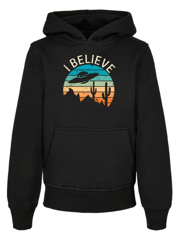 F4NT4STIC Hoodie I Believe UFO Alien Sunset in schwarz