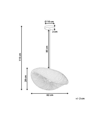 Beliani Pendelleuchten BALHA in /Braun - (W) 62 x (H) 115 x (L) 62 cm