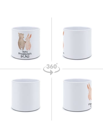 Mr. & Mrs. Panda Pflanzkübel Hase Beste Freundschaft der Welt mi... in Weiß