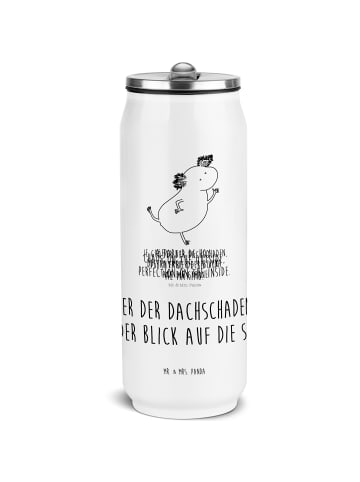 Mr. & Mrs. Panda Thermosbecher Axolotl Tanzen mit Spruch in Weiß