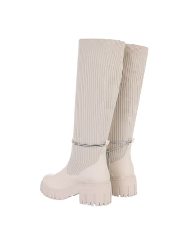 Ital-Design Stiefel in Beige