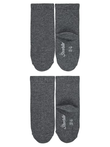 Sterntaler Socken uni, 2er-Pack in anthrazit mel.