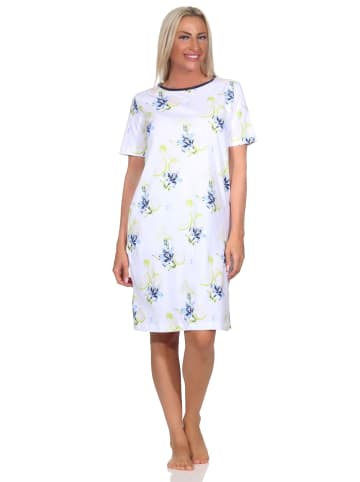 NORMANN Kurzarm Nachthemd floraler Print - 85581 in Allover