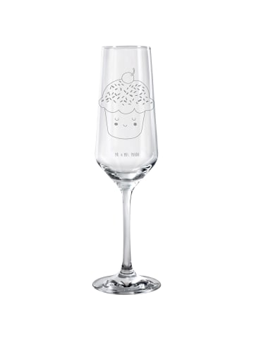 Mr. & Mrs. Panda Champagnerglas Cupcake ohne Spruch in Transparent