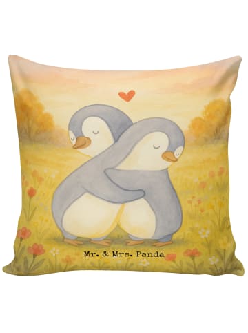 Mr. & Mrs. Panda Couchkissen Pinguine Kuscheln Design ohne Spruch in Weiß