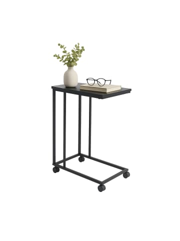 relaxdays Beistelltisch in Schwarz - (B)50 x (H)68 x (T)35 cm